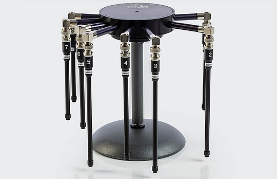 Microphone array MSA I mounted on a stand base