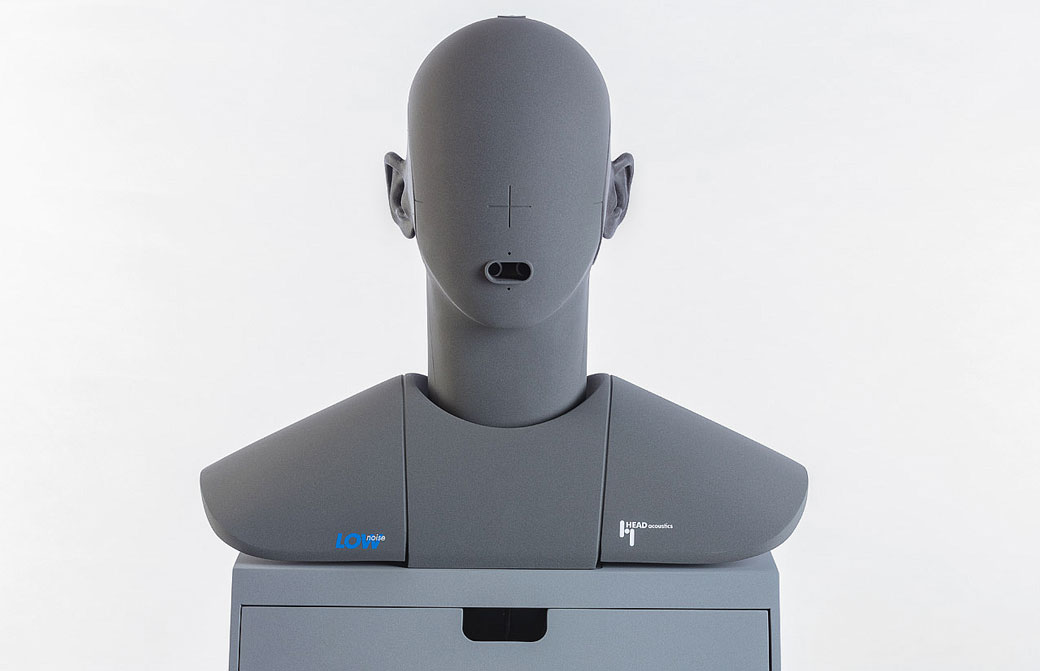 Draufsicht auf den Low-Noise-Kunstkopf HMS II.3-LN